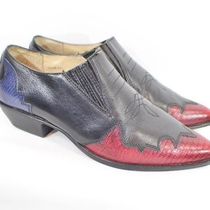 Vintage Brazil Leather Western Cowboy Booties